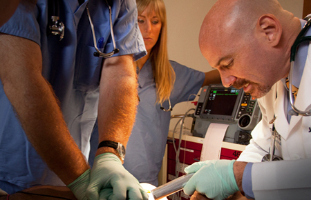 defibrillator in hospital setting